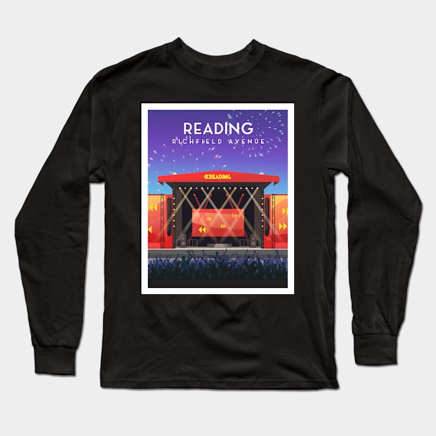 Reading Festival Music Stage, Berkshire England Long Sleeve T-Shirt by typelab